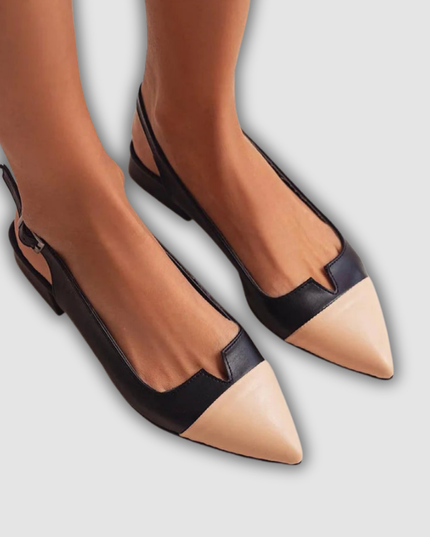Clarissa - Zweifarbige Ballerinas mit edlen Details
