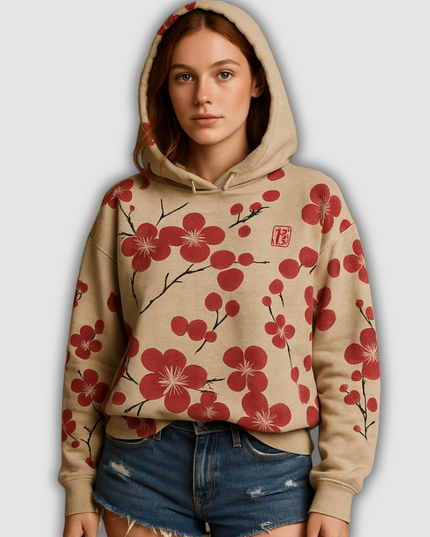 Bea - Geblümter Damen-Hoodie-Pullover