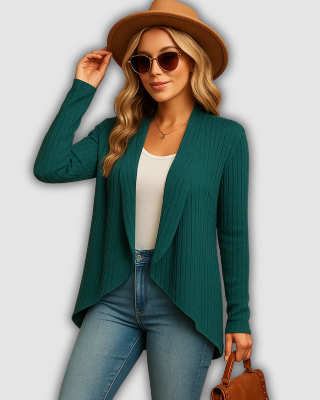 Oceana - Lange Damenstrickjacke