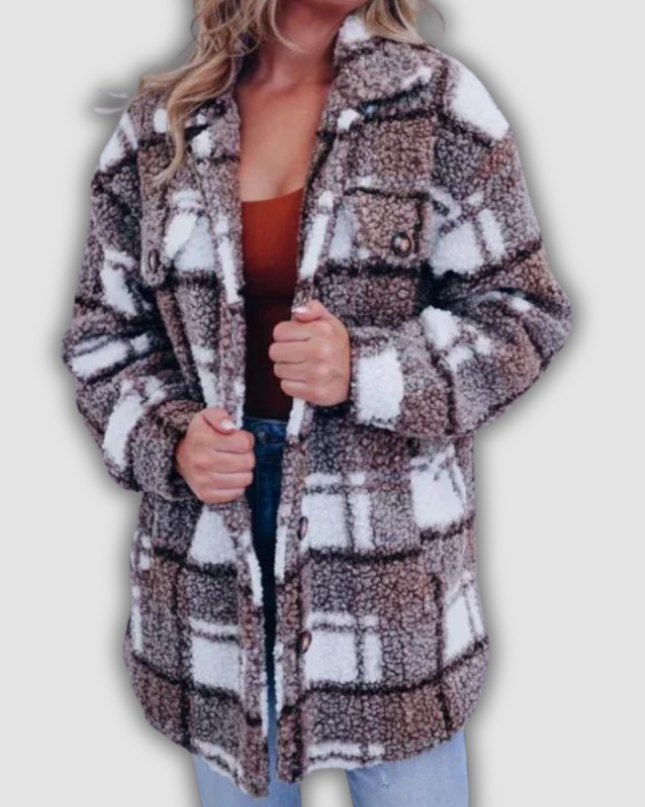 Laura - Kariertes Fleecejacke aus Polar-Fleece