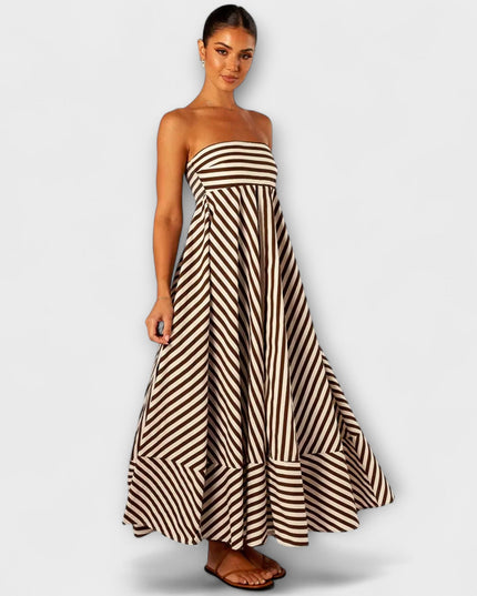 Sibylle - Nocturnal Charm Rüsch Maxi Kleid