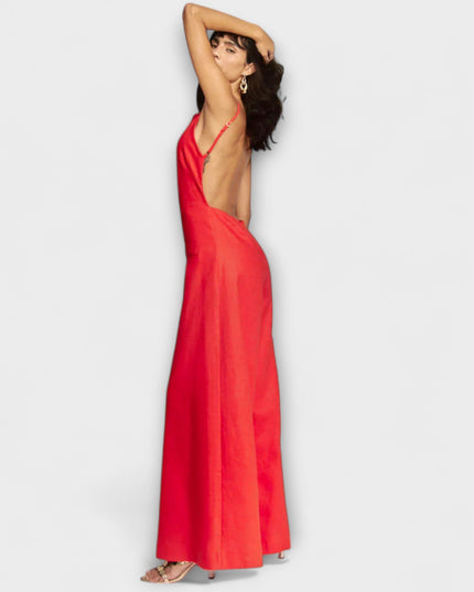 Angelika - Strahlender Halter-Jumpsuit