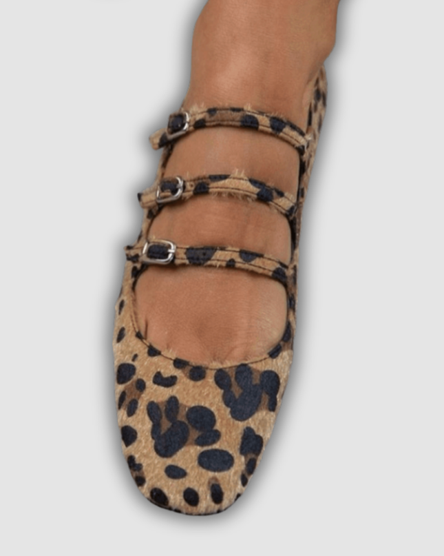 Fenja - Ballerinas mit Animal-Print-Riemchen