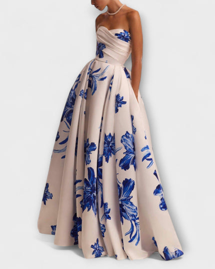 Martha - Schickes Off-Shoulder Blumen-Maxikleid