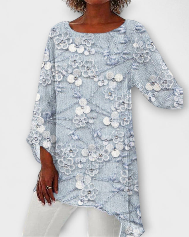 Harper - Bluse mit floralem Kristalldruck