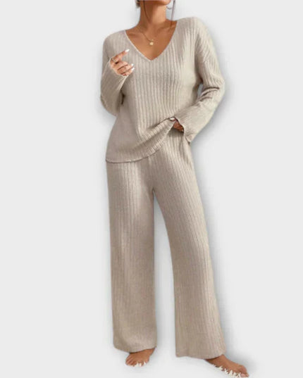 Vanessa - Geripptes Loungset