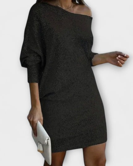 Ella - Partykleid mit Pailletten und Kontrast