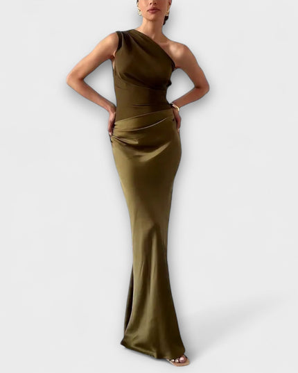 Mia – Ein Schulter Faltenkleid