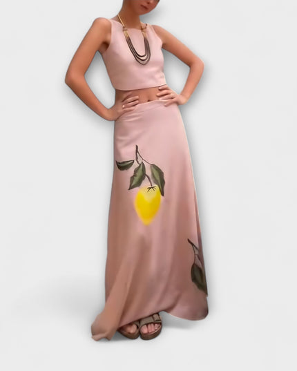 Cosima - Amalfi Print Midi-Rock