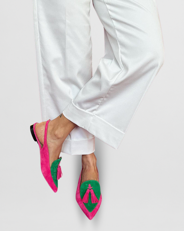 Anna - Bunte spitze Loafer