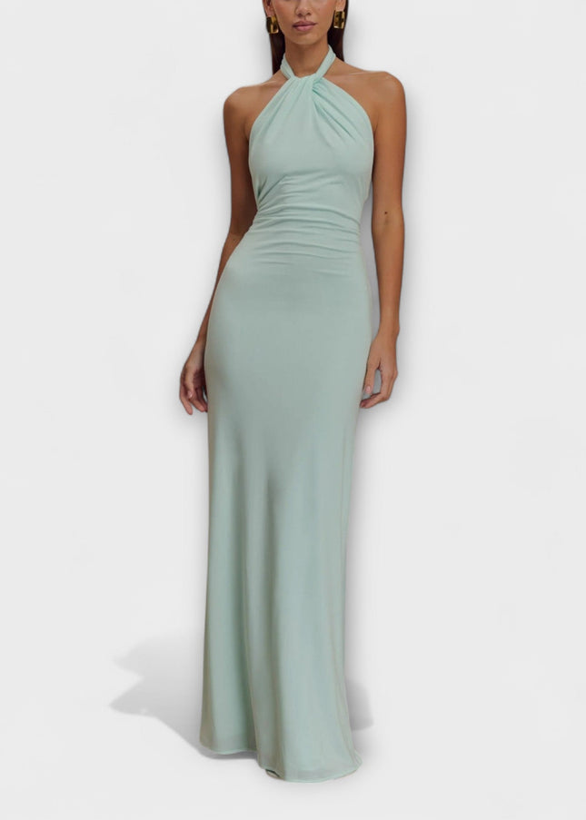 Freya - Slinky Halter Maxi Kleid