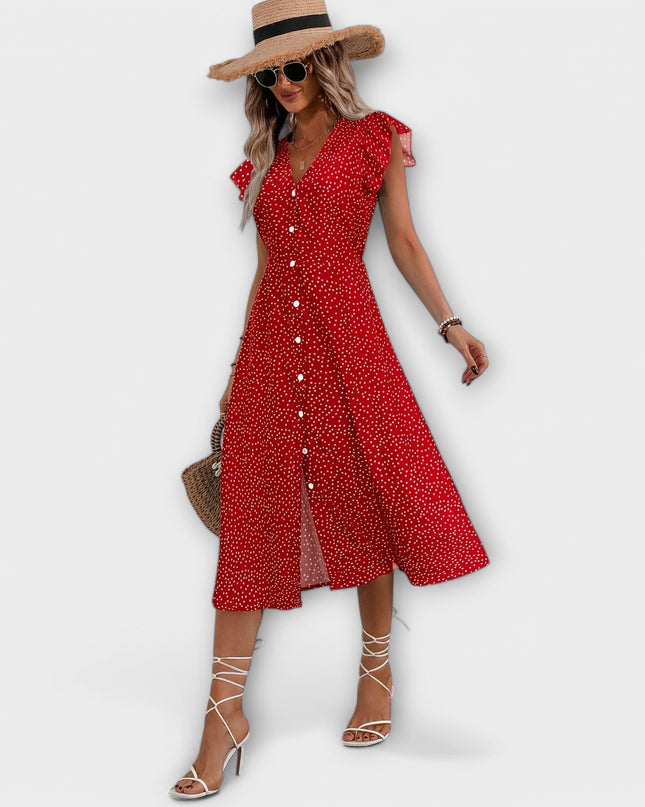 Irina-Marie - Schickes Polka-Dot-Midi-Kleid