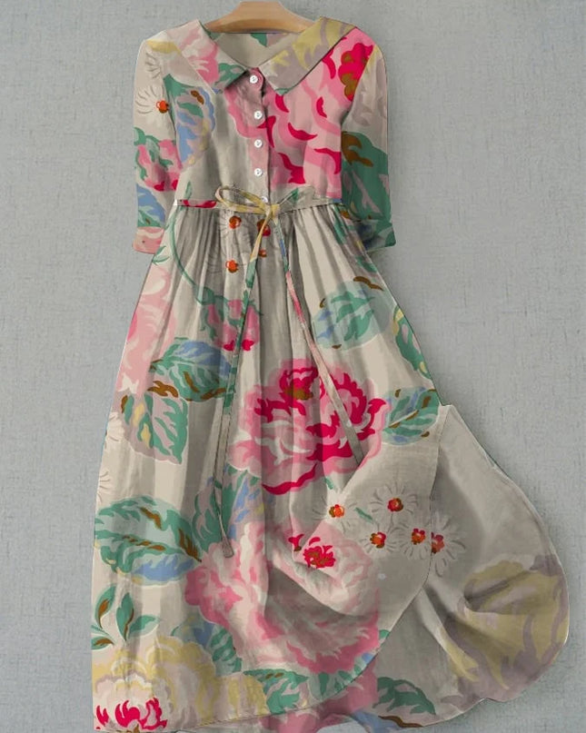 Lorelei - Blumenkleid Kurzarm Elegant
