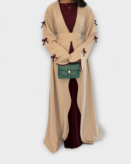Leni - Schicker Cardigan und Kleid Duo mit Schleifenverzierung