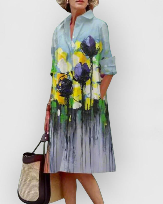 Leni - Florales elegantes Kleid