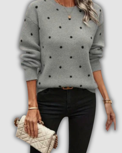 Thalinde – Lässiger Langarm Strickpullover