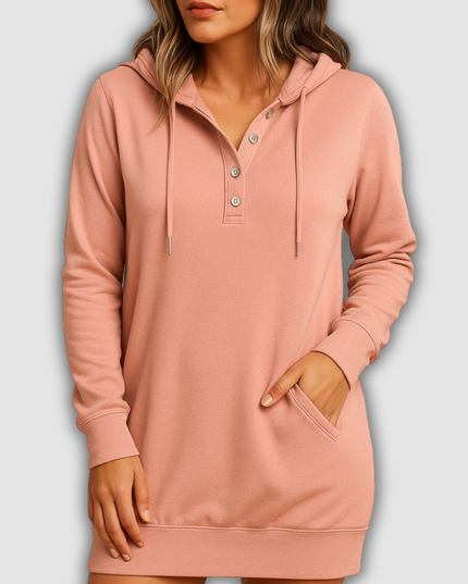 Giana -Lässiges Hoodie-Kleid mit lockerem Schnitt für Damen