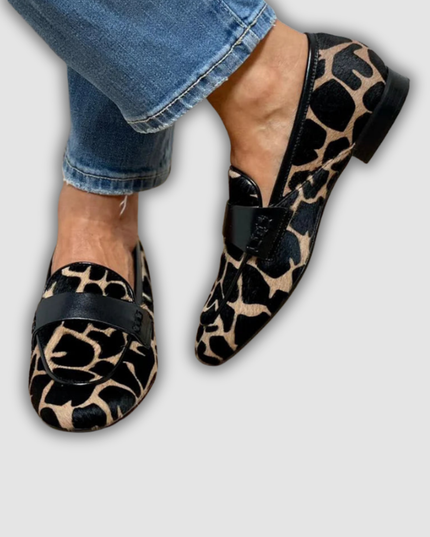Lea - Mokassins mit Animal-Print