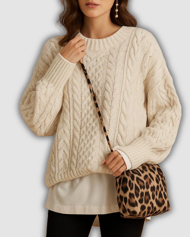 Petra - Übergroßer grobgestrickter Damenpullover