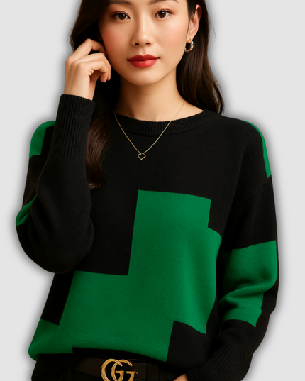 Jolie - Locker fallender Damenpullover mit eleganter Passform und minimalistischem Design