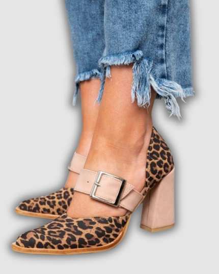 Mathildis - Leopard Wildleder Heels