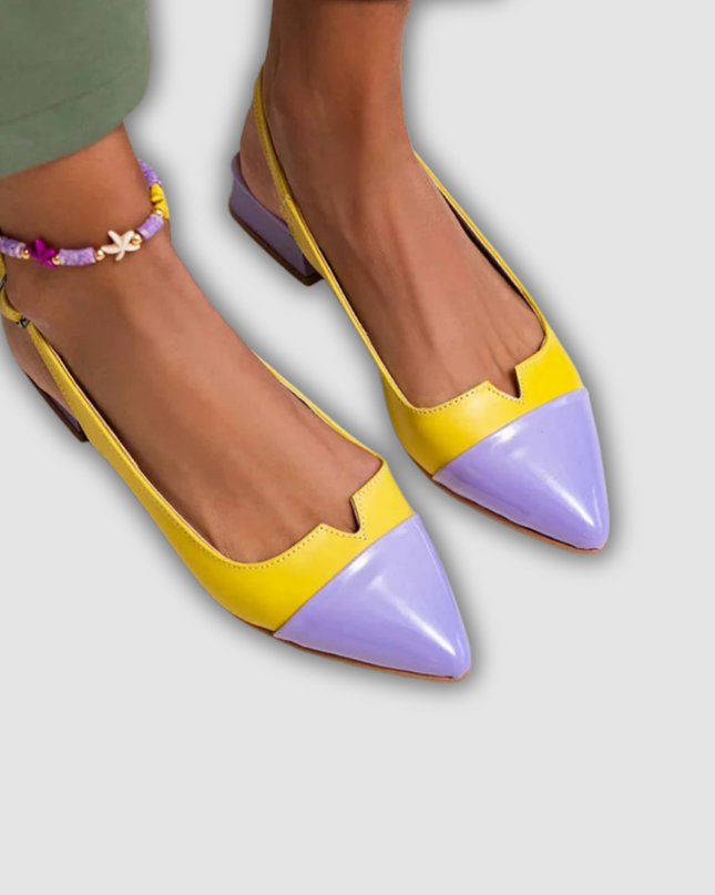Clarissa - Zweifarbige Ballerinas mit edlen Details