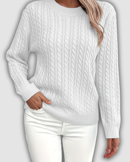 Frideruna - Lässiger locker sitzender Pullover mit Rundhalsausschnitt