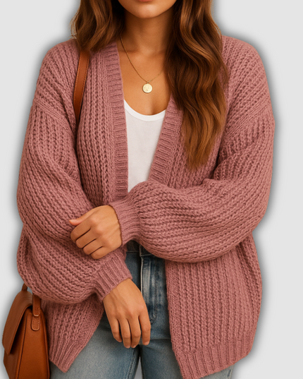 Liora - Lockere offene Damenstrickjacke mit Casual-Passform
