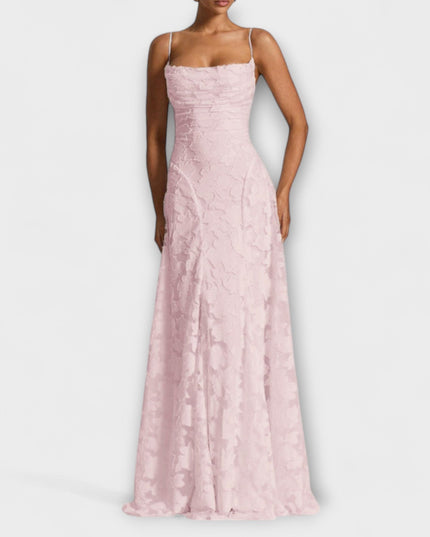Ragna - Elegantes Jacquard-Maxikleid