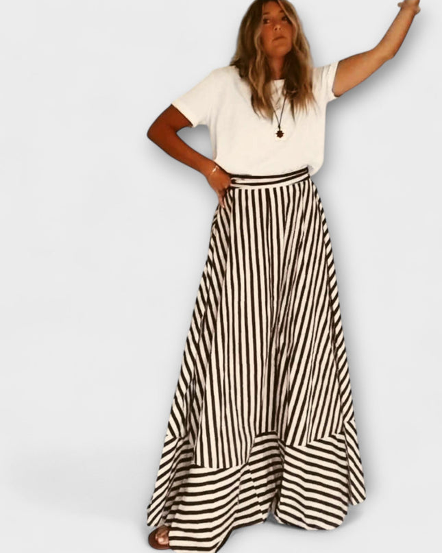 Sibylle - Nocturnal Charm Rüsch Maxi Kleid