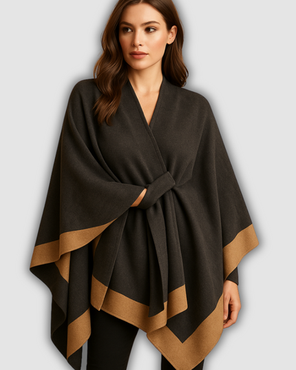 Luma - Elegante Damenponcho mit offenen Seiten und fließender Passform