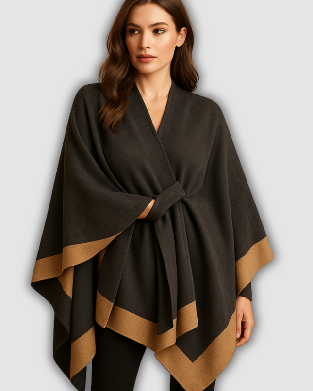 Luma - Elegante Damenponcho mit offenen Seiten und fließender Passform