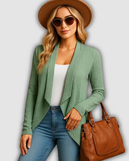 Oceana - Lange Damenstrickjacke