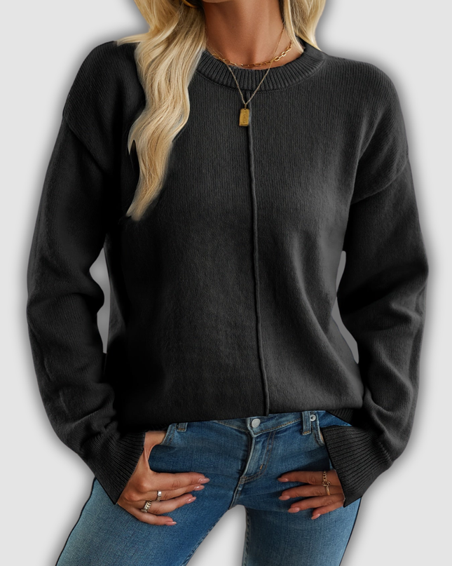 Hannelind - Langarm-Pullover mit Rundhalsausschnitt