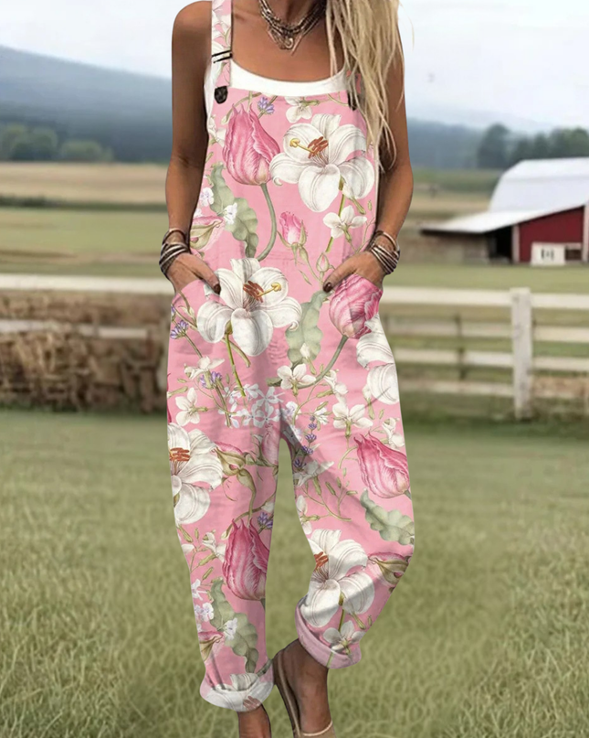 Friederike - Vintage Blumen Jumpsuit Damen