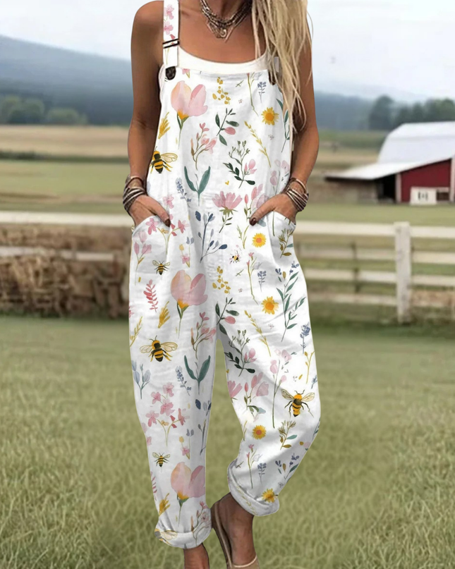 Lieselotte - Vintage Blumen Jumpsuit Damen