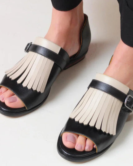 Marla - Plateausandalen mit Fransen
