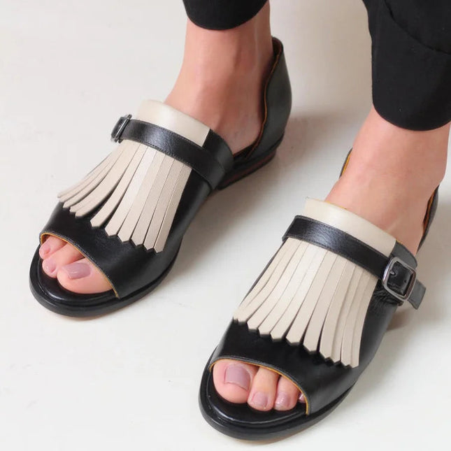 Marla - Plateausandalen mit Fransen