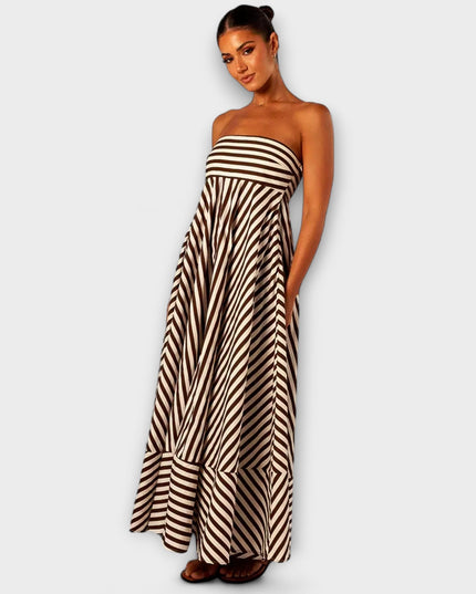 Sibylle - Nocturnal Charm Rüsch Maxi Kleid