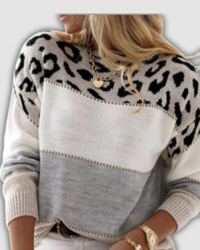 Wendela - Pullover mit Leopardenmuster
