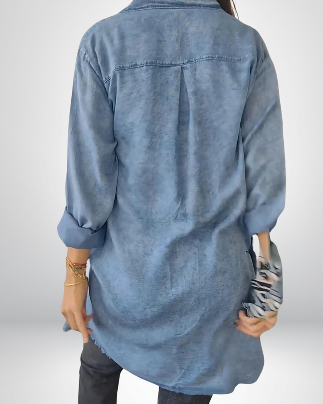 Thora - Stilvolle Jeansjacke mit Kragen