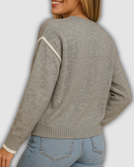 Gia - Damenstrickpullover mit Rundhalsausschnitt