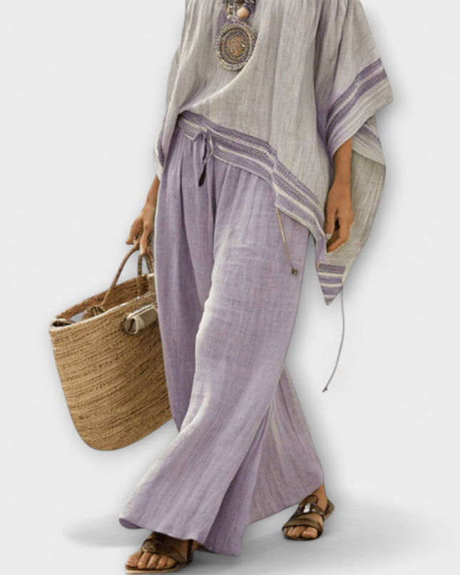 Elara - 2-Teiliges Boho Bardot Luftiges Set