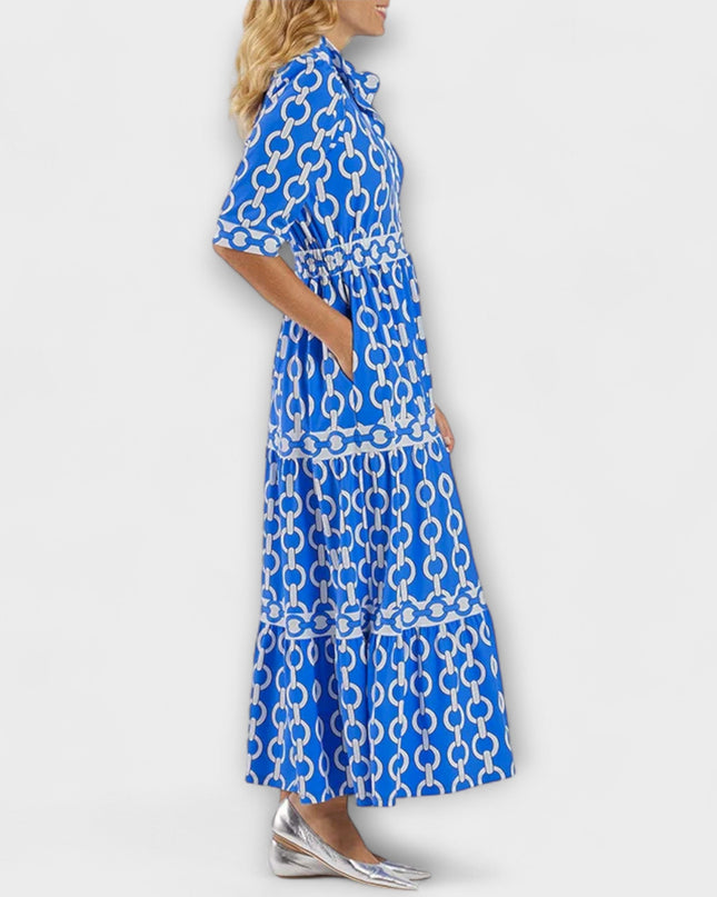 Melitta - Midi-Kleid mit Kettenmuster