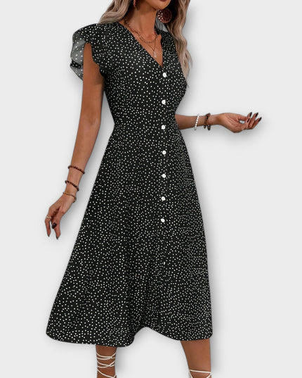 Irina-Marie - Schickes Polka-Dot-Midi-Kleid