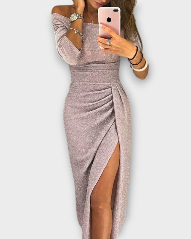 Queenie - Elegantes Off-Shoulder Kleid