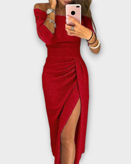 Queenie - Elegantes Off-Shoulder Kleid