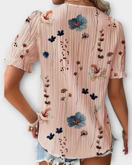 Emily - Modische Bluse mit spitzem Ausschnitt