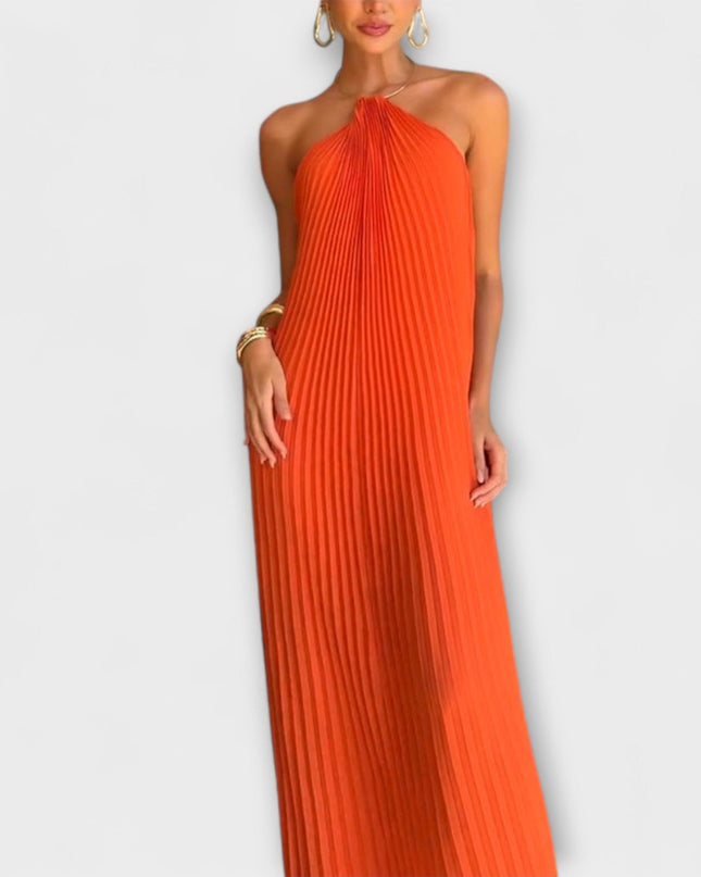 Hildegard - Schickes Kleid mit Plissee-Ausschnitt