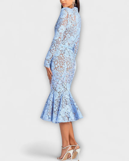 Martha - Elegantes Midi-Kleid aus floraler Spitze